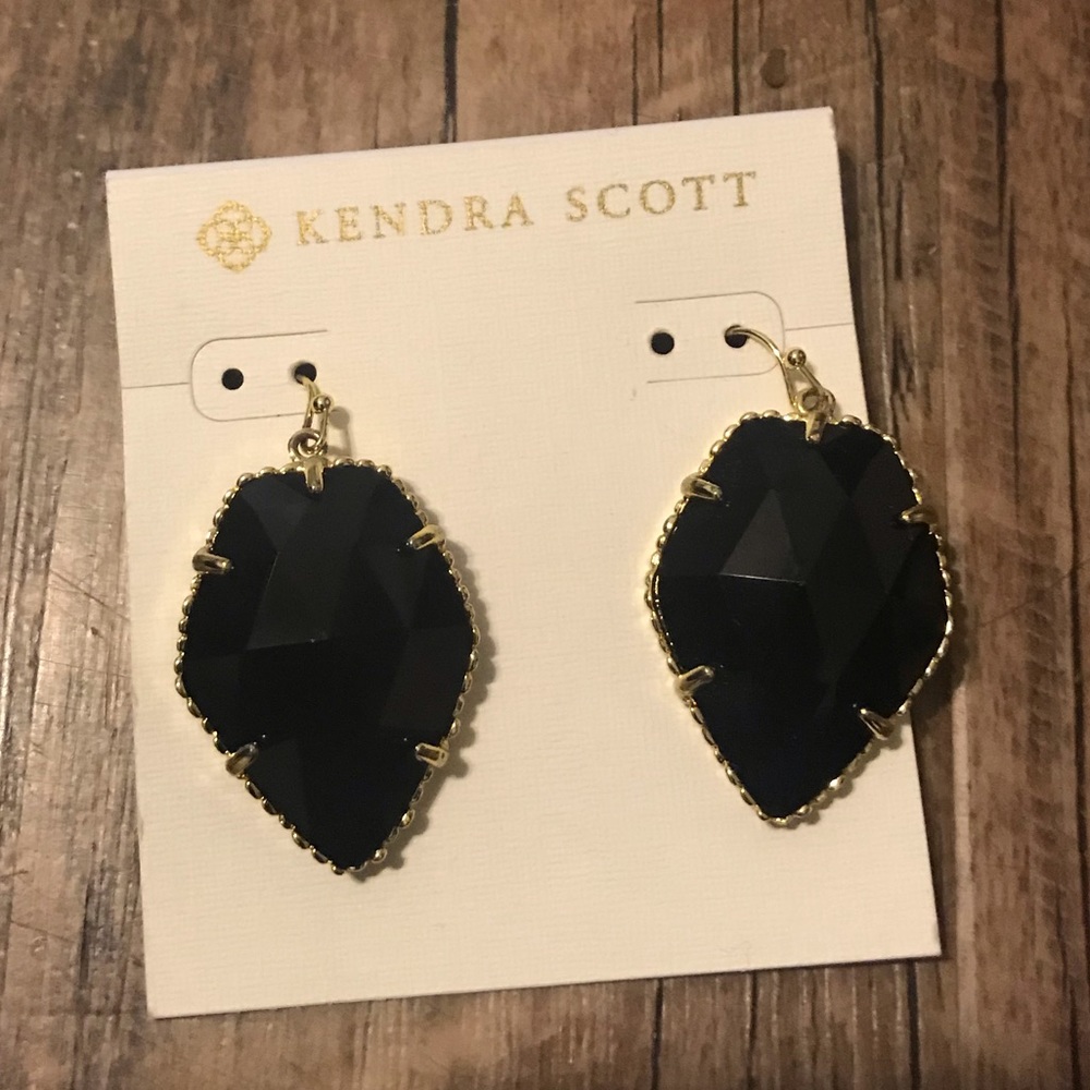 Black Kendra Scott Corley Drop Earrings